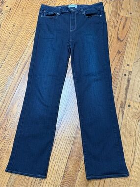 Paige sz 32 Dark Denim Jeans - Hoxton Straight - great for work fall w stretch